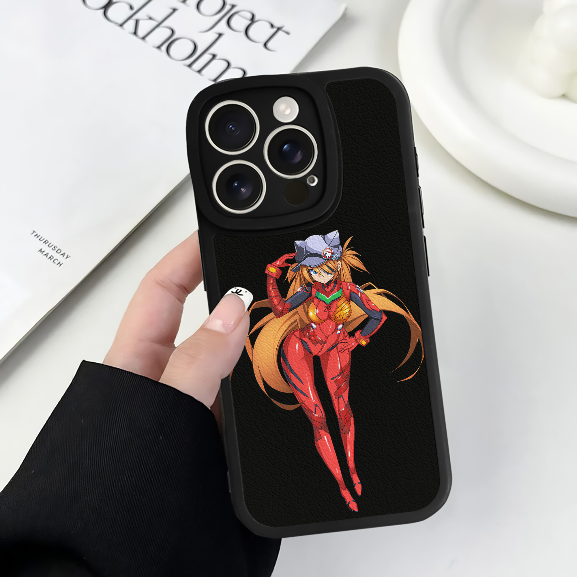 （画像用） EVA 新世紀エヴァンゲリオン 【iPhone 16シリーズ対応】シリコンスマホケース（レザー調） 材質：シリコン